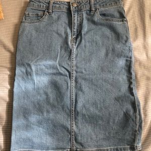 Denim Midi Skirt